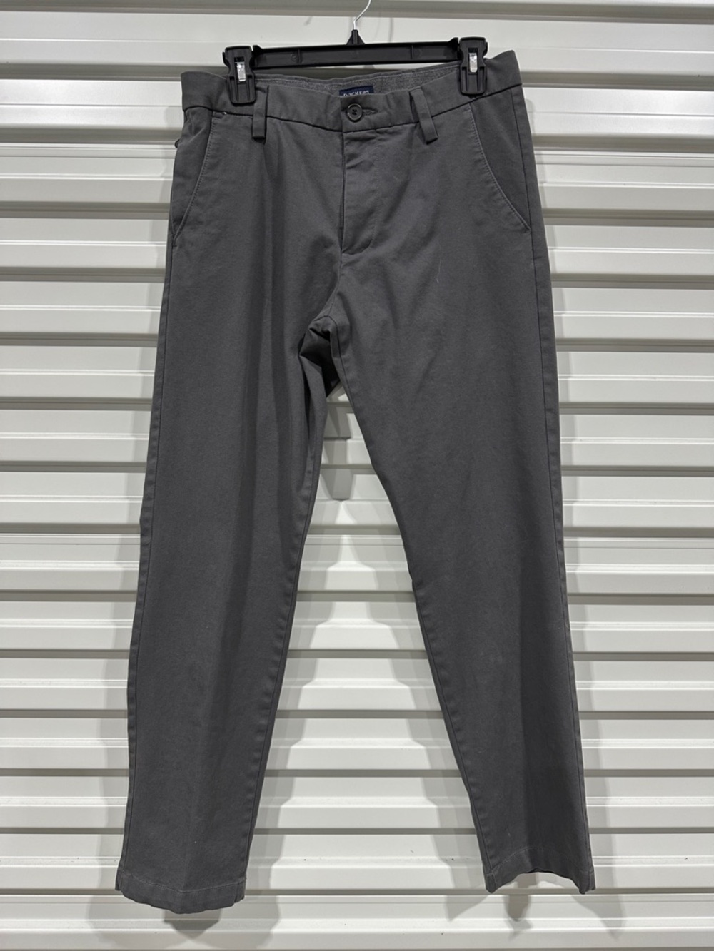 Dockers Men's Charcoal Gray Slim Chinos